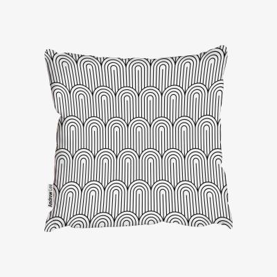The Range Art deco pattern Cushion - Black / 45cm