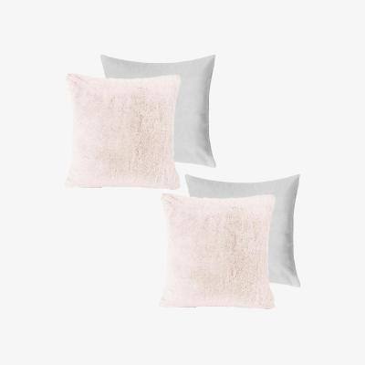 The Range Pack Of Teddy Marl Filled Cushions - Light Pink / 2