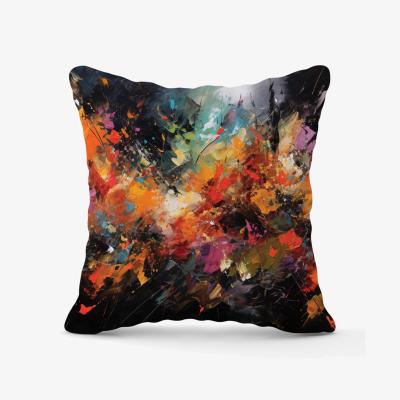 The Range A Vibrant Abstract Painting Capturing The Energy And E  Outdoor Cushion - Orange / 60cm