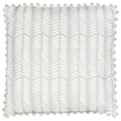 The Range Alara Pom Pom Outdoor Cushion - Silver