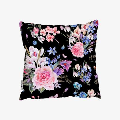 The Range Pink Roses, Blue Wildflowers Outdoor Cushion - Pink / 45cm