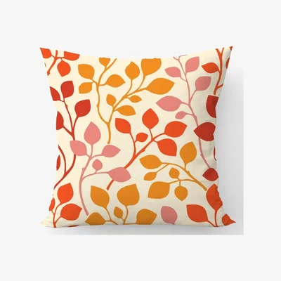 The Range Colorful Autumn Leaves Cushion - Orange / 60cm