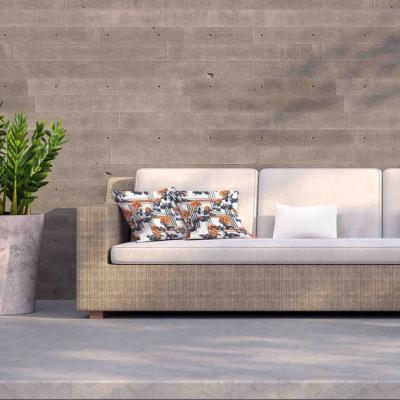 The Range Geometric Lines  Flowers Outdoor Cushion - Orange / 45cm