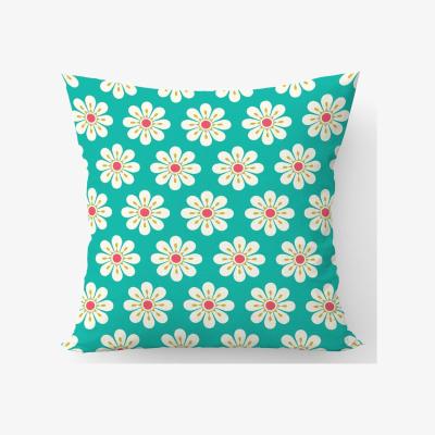 The Range Daisy Pattern Cushion - Green / 45cm