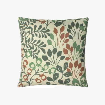 The Range Elowen Botanical Cushion 45 x 45cm - Hunter Green / Feather