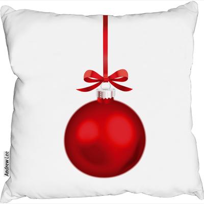 The Range Christmas Ornament Stylish Cushion - Red / 60cm