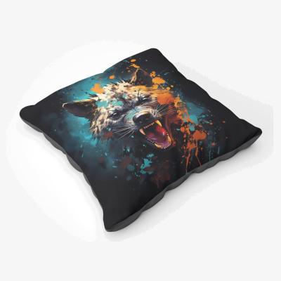The Range Splashart Angry Hyena Face Floor Cushion - Blue