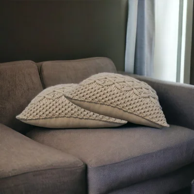 The Range Lira Cushion Set of 2 ¿ Cream - White