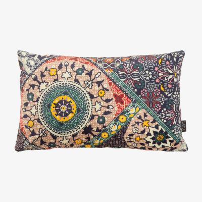 The Range Abstract Print Lumbar Cushion - Blue