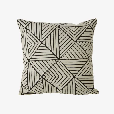 The Range Bosie Ozella Diamond Design Cushion - Black & White