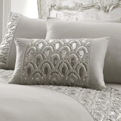 The Range Ritz Boudoir Cushion - Silver