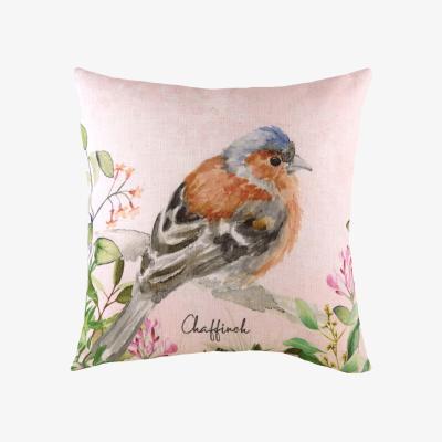 The Range Spring Birds Chaffinch Printed Cushion - Multicolour / Polyester