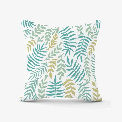 The Range Multicolor Leafs And Branches Outdoor Cushion - Green / 60cm