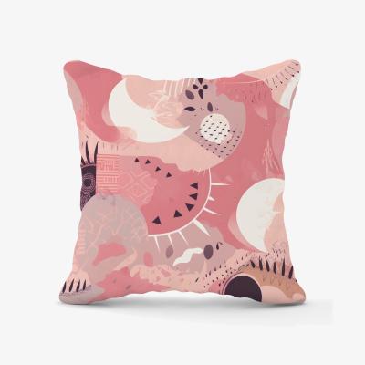 The Range Abstract Pink White Outdoor Cushion - Pink / 60cm