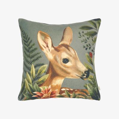 The Range Forest Fawn Profile Fawn Cushion - Grey / Feather