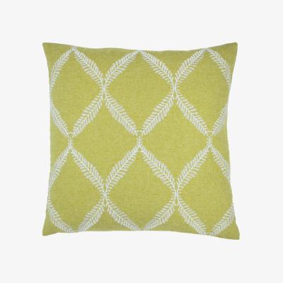 The Range Olivia Embroidered Cushion - Citron