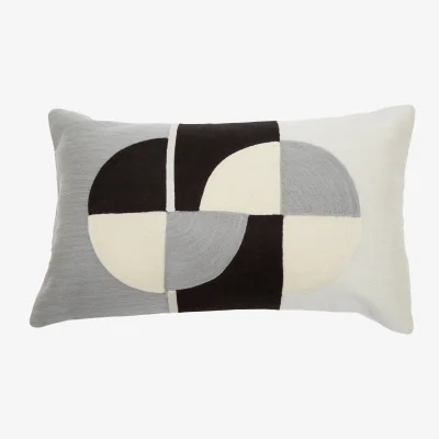 The Range Bosie Ozella Circular Embroidered Rectangular Cushion - Multicolour