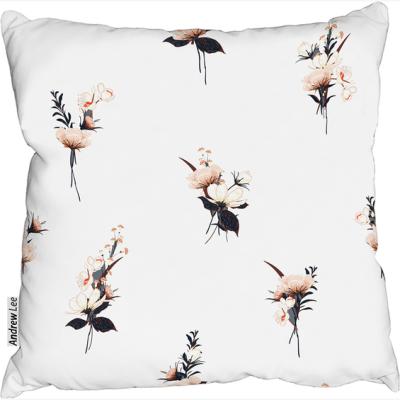 The Range Flower Bunches Cushion - White / 60cm