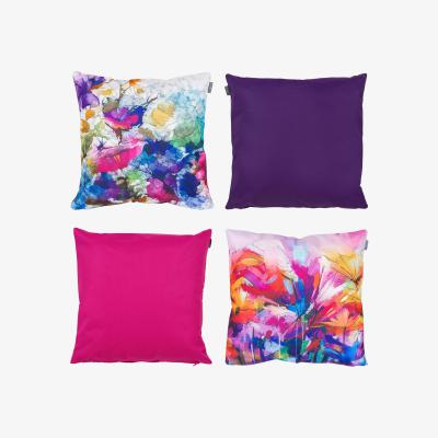 The Range Floral Print Outdoor Cushion- Third Collection (Set of 4) - Pink