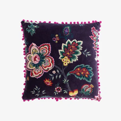 The Range Palampur Feather Rich Cushion - Damson