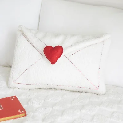 The Range Love Letter Boucle Cushion With Text I Love You - 25 x 40cm
