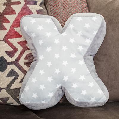The Range Letter Cushion X - Grey/White