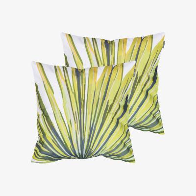 The Range Outdoor Palm Print Cushion (Set of 2) - Green