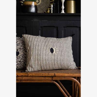 Rockett St George Monochrome Eclipsed Sun Cotton Cushion