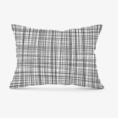 The Range Monochrome Pencil Scribble Cushion - Grey / 28cm