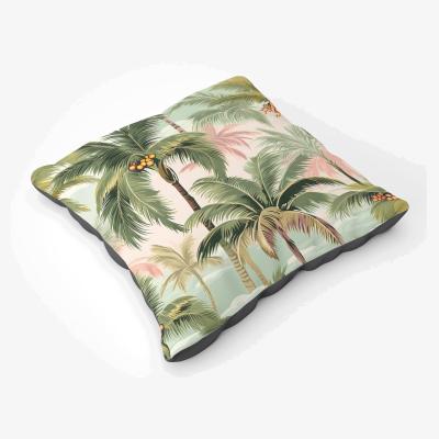 The Range Palm Trees Pattern Floor Cushion - Green