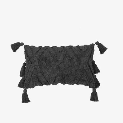 The Range Maya Diamond Tufted Cushion - Grey