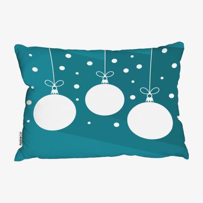 The Range Green Christmas Baubles Outdoor Comfy Cushion - Blue
