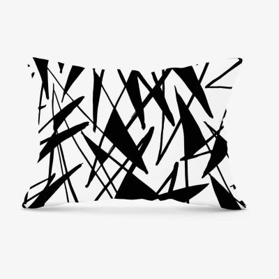 The Range Brush Abstract Pattern Cushion - Black / 28cm