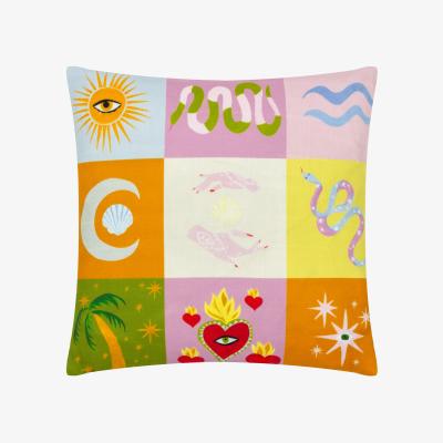 The Range Alchemy Abstract Cushion - Multicolour / Feather
