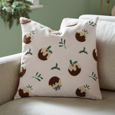 The Range Puddings Tufted Velvet Cushion - Multi / Feather