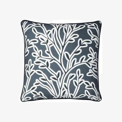 The Range Annika Floral Cushion - Slate Blue