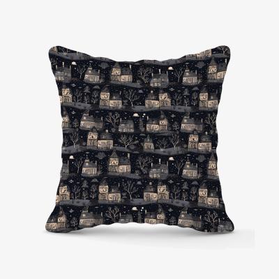 The Range Spooky Haunted Houses  Outdoor Cushion - Grey / 60cm