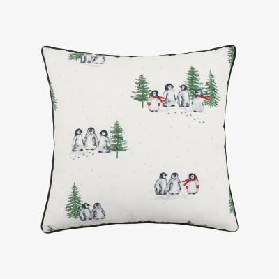 The Range Cute Penguins Cushion White