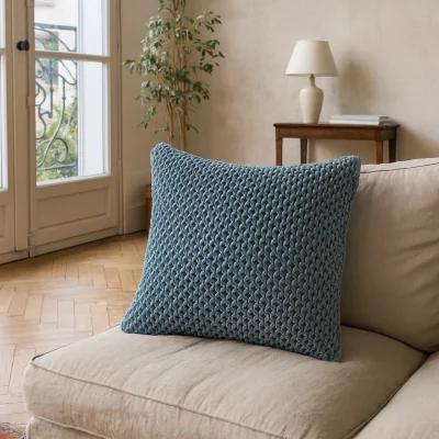 The Range Set of 2 Abbotsbury Handwoven Cushions - Blue