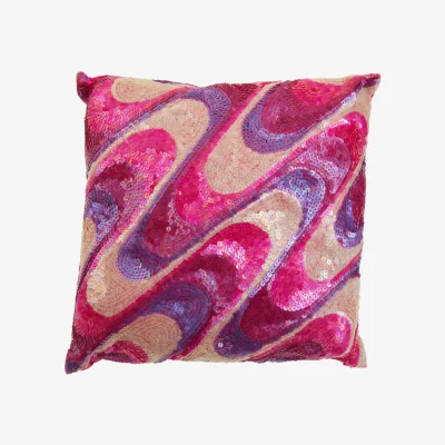The Range Diva Sequins Pink Cushion - Pink