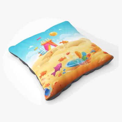 The Range Fishes On A Beach Holiday Floor Cushion - Yellow