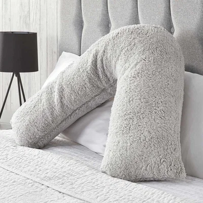 The Range Teddy V Shaped Pillow Support Cushion - Grey