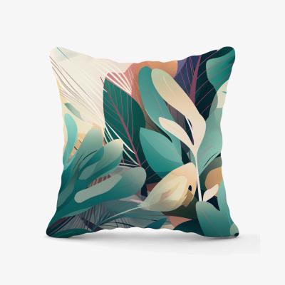 The Range Abstract Tropical Leaves Outdoor Cushion - Green / 45cm