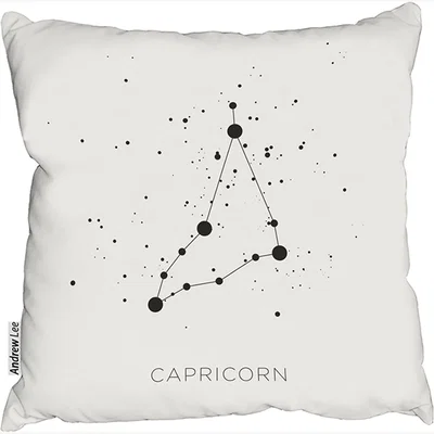 The Range Star Constellation Zodiac Capricorn Stylish Cushion - White / 60cm