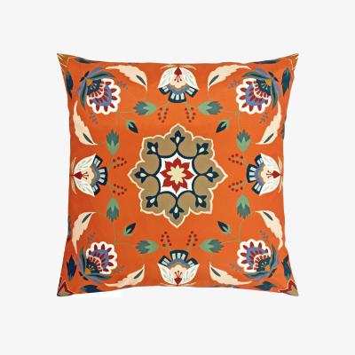 The Range Folk Florals Outdoor Cushion - Orange