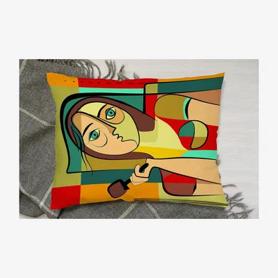 The Range Woman With Chocolate In Hand Cushion - Green