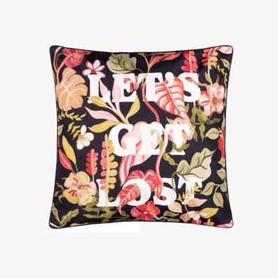 The Range Tropical Bloom Lets Get Lost Outdoor Cushion - Black