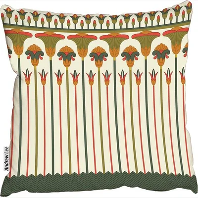 The Range Egyptian Ornament Cushion - Brown / 45cm
