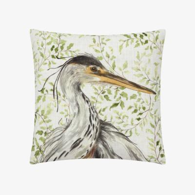 The Range Shugborough Heron Traditional Cushion - Multicolour / Feather