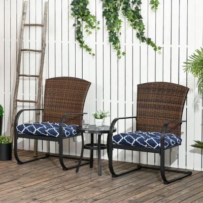 The Range Chair Cushions Seat Pads Set of 2 Indoor Outdoor Seat Cushions with Ties - Blue